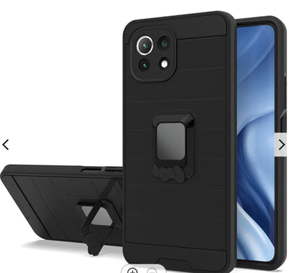 For Motorola Moto G Pure Magnetic Ring Holder Rubber Hybrid Stand Kickstand Slim Texture Rugged Armor Heavy Duty Military Grade  Phone Case Cover