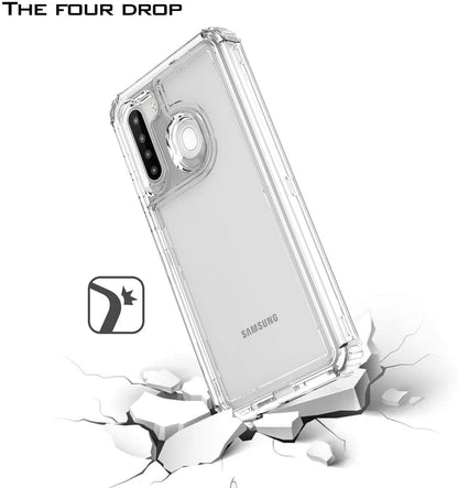 For Samsung Galaxy A22 5G Transparent 3 Layer Heavy Duty Rugged Full Body Shockproof Hybrid Hard PC + TPU Bumper Protective  Phone Case Cover