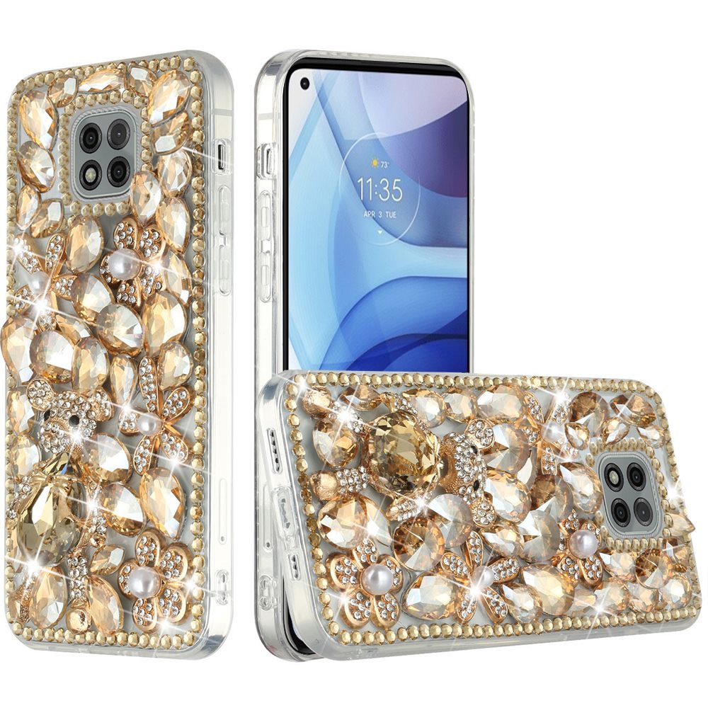 For Samsung Galaxy Z Flip 3 5G Bling Clear Crystal 3D Full Diamonds Luxury Sparkle Transparent Rhinestone Hybrid  Phone Case Cover
