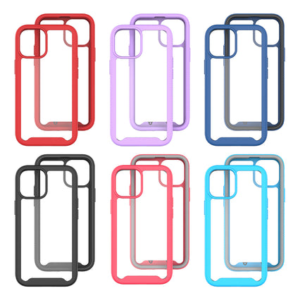 For Apple iPhone 13 /Pro Max Mini Hybrid Clear Shockproof Dual Layer Protection Hard Rugged PC and Soft TPU Silicone Bumper Frame Back  Phone Case Cover