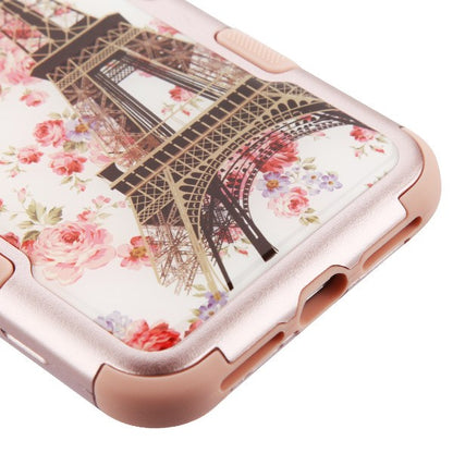 For Apple iPhone XS Max Hybrid Three Layer Hard PC Shockproof Heavy Duty TPU Rubber Gel Anti-Drop Paris in Full Bloom Phone Case Cover