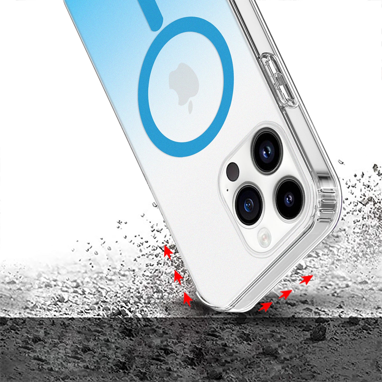 For Apple iPhone 14 /Plus Pro Max Hybrid IMD Frosted Two Tone with MagSafe Magnetic Wireless Charging Slim Hard PC  Phone Case Cover