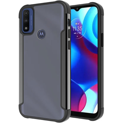 For Motorola Moto G Pure / Moto G Power 2022 Hybrid Aluminum Alloy Metal Clear Transparent Back PC TPU Bumper Frame Shockproof  Phone Case Cover