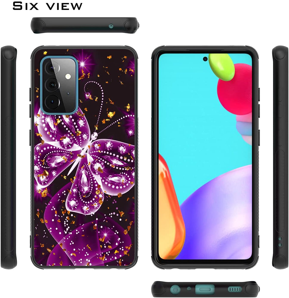 For Apple iPhone 13 /Pro /Mini Stylish Designed Glitter Bling Hybrid Slim PC TPU Rubber Silicone Shock-Absorption Hard  Phone Case Cover