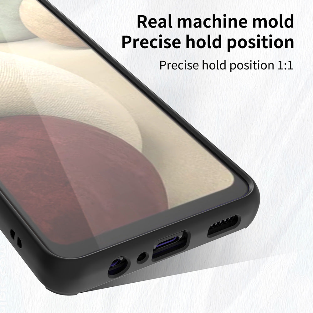 For Samsung Galaxy A13 5G Hybrid Frosted Protector Magnetic Ring Holder Stand Kickstand Heavy Duty Rugged Bumper with Camera Lens Black Phone Case Cover
