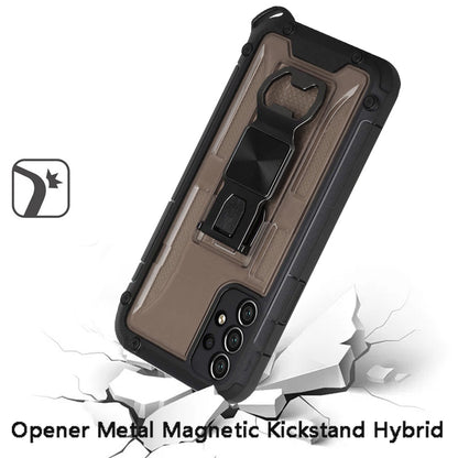 For Samsung Galaxy A33 5G Heavy Duty Military Grade Hybrid with Magnetic Kickstand, Carabiner, Bottle Beer Opener Shockproof  Phone Case Cover