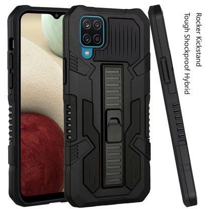 For Samsung Galaxy A12 5G Hybrid Tough Rugged [Shockproof] Dual Layer Protective with Kickstand Military Grade Hard PC + Soft TPU  Phone Case Cover