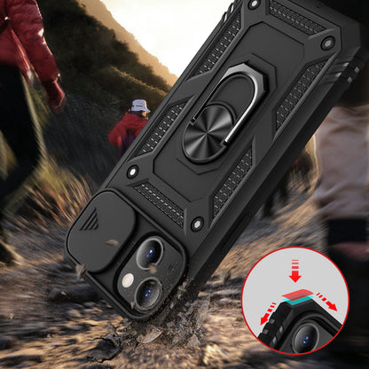 For Apple iPhone 11 (6.1") Hybrid Built-in 360° Rotate Magnetic Ring Stand with Camera Protection Heavy Duty Shockproof  Phone Case Cover