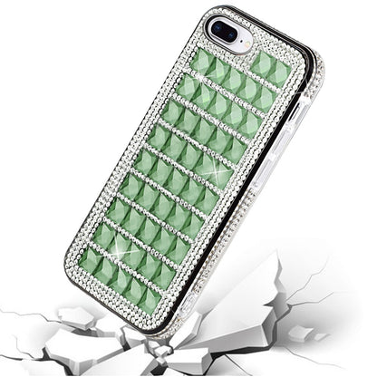 For Apple iPhone SE 3 (2022) SE/8/7 Fashion Luxury 3D Bling Diamonds Rhinestone Jeweled Shiny Hybrid TPU Bumper Hard  Phone Case Cover