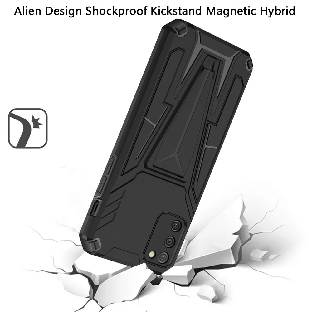 For Samsung Galaxy A02S Heavy Duty Protection Hybrid Built-in Kickstand Rugged Shockproof Military Grade Dual Layer Full Body  Phone Case Cover