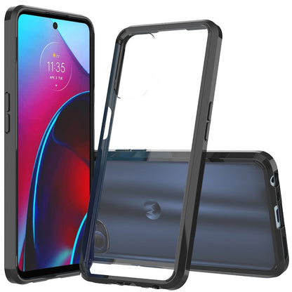 For Motorola Moto G Stylus 2022 4G Hybrid Slim Crystal Clear Transparent Shock-Absorption with TPU + Hard PC Back Frame  Phone Case Cover