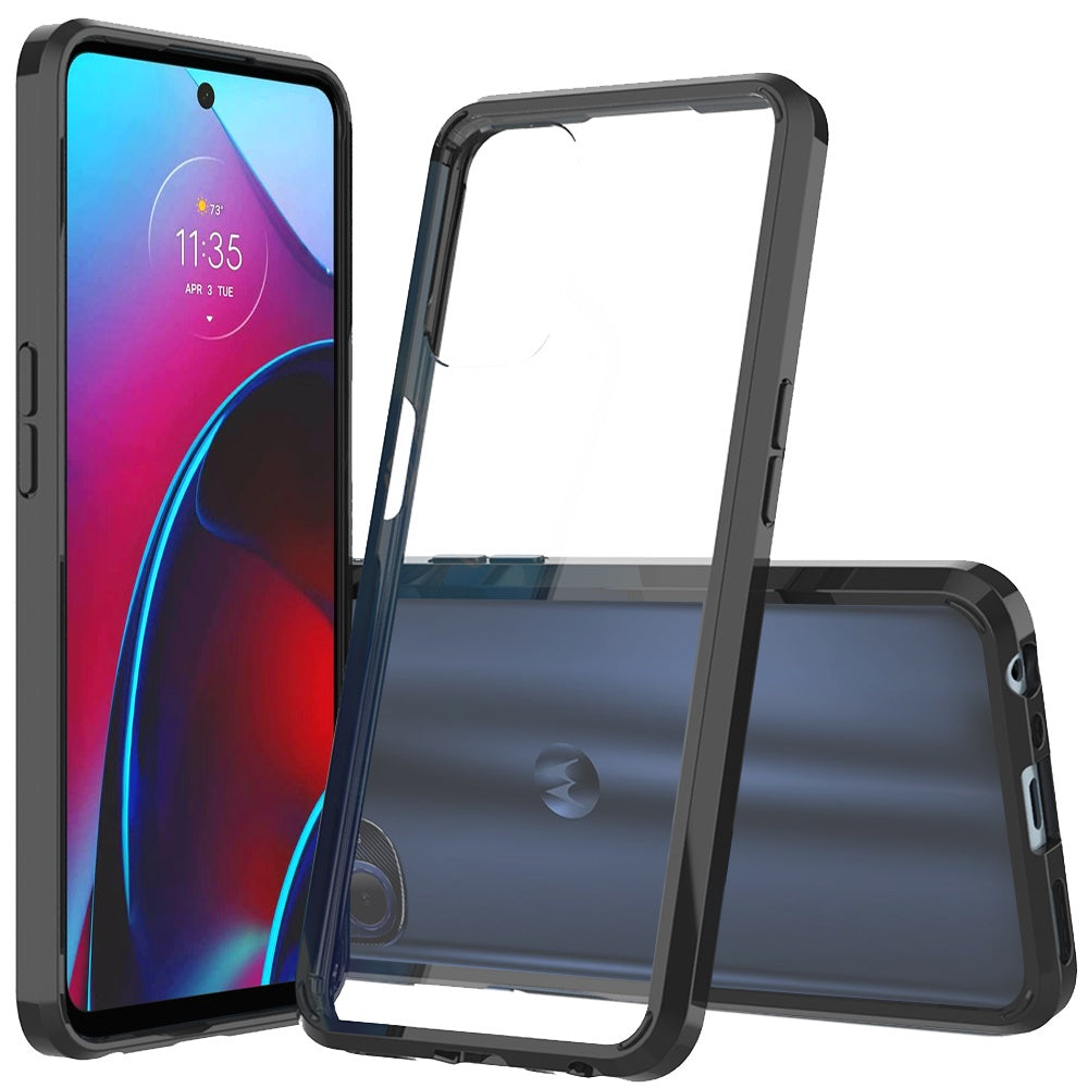 For Motorola Moto G Stylus 2022 4G Hybrid Slim Crystal Clear Transparent Shock-Absorption with TPU + Hard PC Back Frame  Phone Case Cover