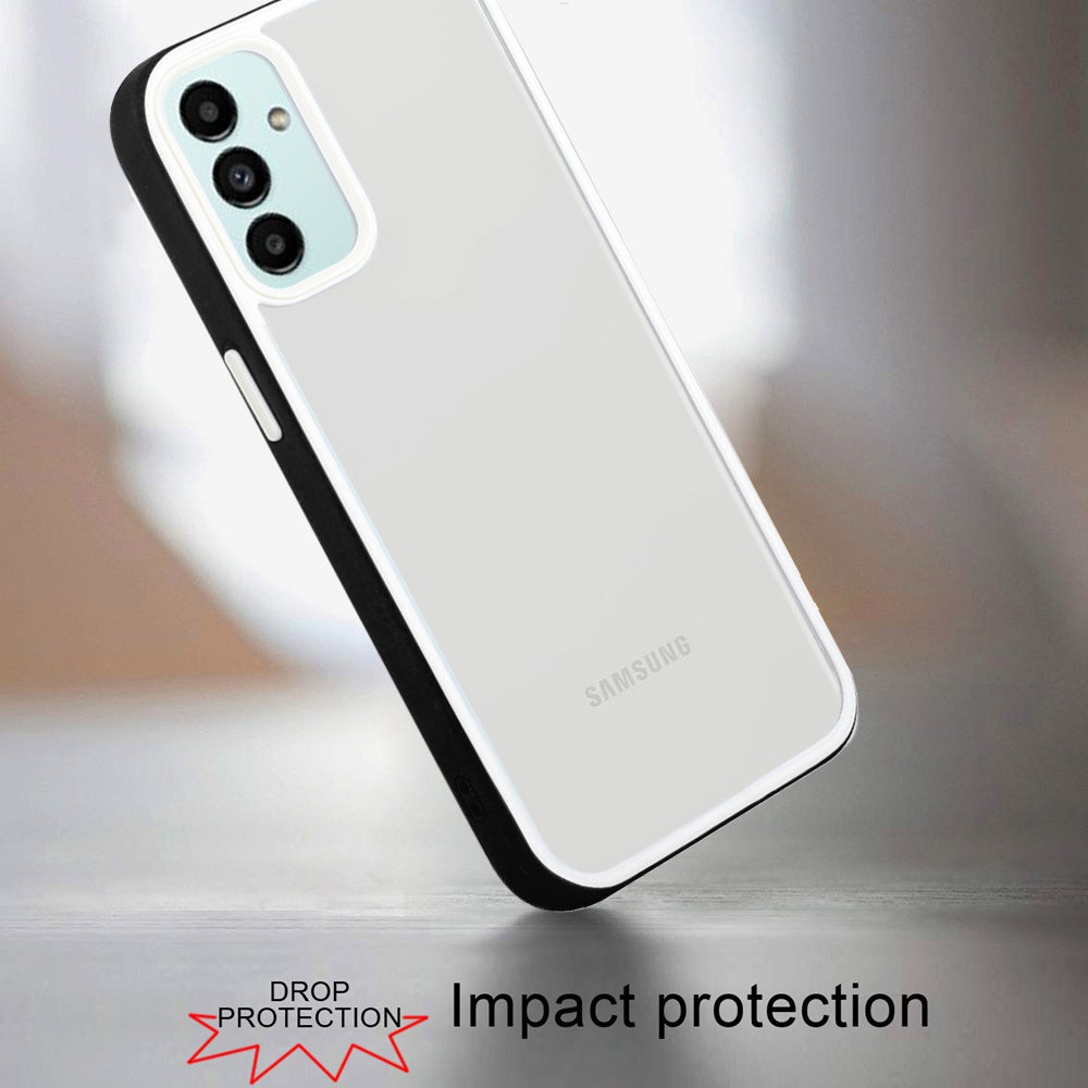 For Samsung Galaxy A73 5G Hybrid Transparent Colored Frame Bumper Hard Back Shockproof Slim TPU Silicone Protective  Phone Case Cover