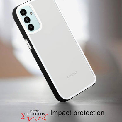 For Samsung Galaxy A73 5G Hybrid Transparent Colored Frame Bumper Hard Back Shockproof Slim TPU Silicone Protective  Phone Case Cover