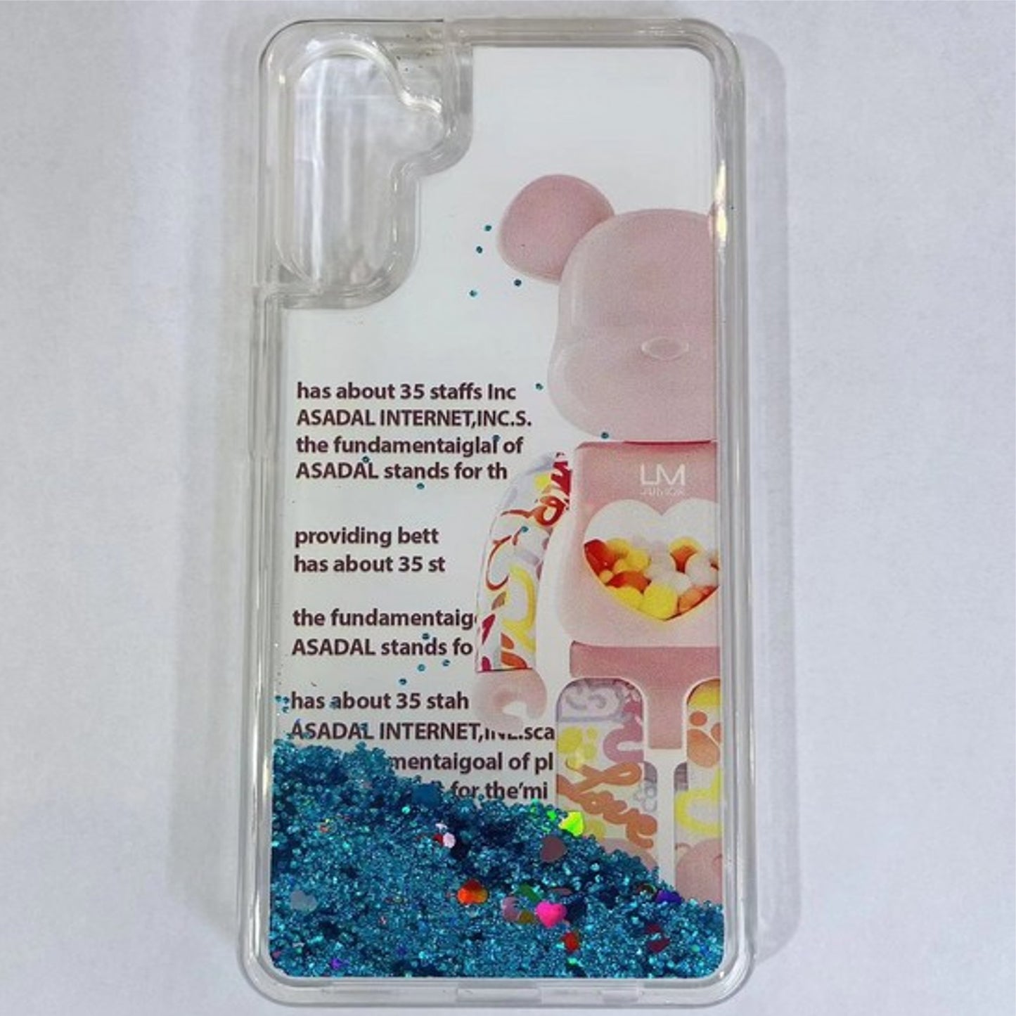 For Apple iPhone 14 Plus (6.7") Quicksand Glitter Design Colorful Waterfall Liquid Floating Sparkle Bling Rubber Hard  Phone Case Cover