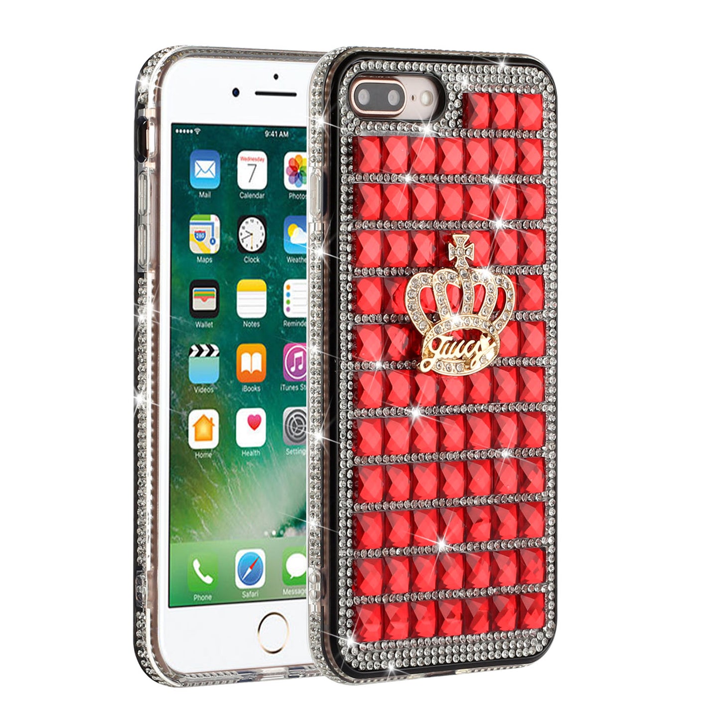 For Apple iPhone 8 /7/6s/6 /SE 2nd Generation Fashion Luxury 3D Bling Diamonds Rhinestone Jeweled Ornament Shiny Crystal  Phone Case Cover