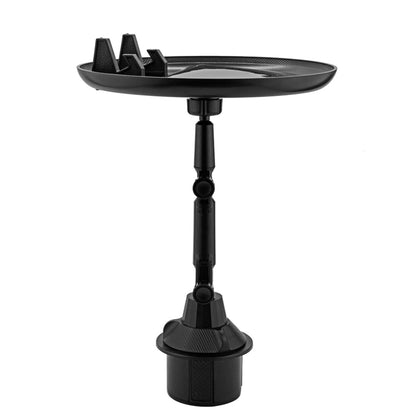 For Universal Cup Holder Tray Adjustable Rotatable 360° Swivel Arm with 9" Tray Surface and Phone Slot Fits Vehicle, Boats, Car, SUV,Truck Black Phone Case Cover