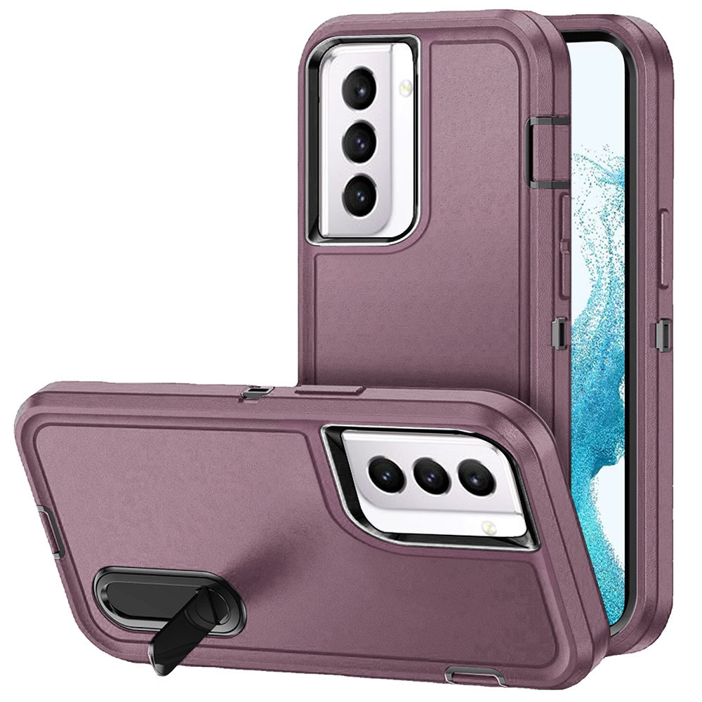 For Apple iPhone 13 Pro Max (6.7") Hybrid 3 Layers 3in1 Hard PC Shockproof with Kickstand Heavy Duty TPU Rubber Anti-Drop  Phone Case Cover