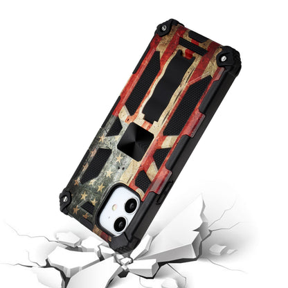 For Apple iPhone 13 Pro Max (6.7") Heavy Duty Stand Hybrid Shockproof [Military Grade] Rugged Protective with Built-in Kickstand Fit Magnetic Car Mount  Phone Case Cover