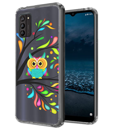 For Nokia G100 4G Pattern Fashion Design Ultra Thin Clear Hybrid Rubber Gummy TPU Grip + Hard PC Back Shockproof  Phone Case Cover