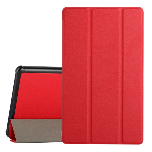 Case for Samsung Galaxy Tab A7 Lite (8.7 inch) Lightweight Trifold Stand Magnetic Closure PU Leather Hard Shell Folio Hybrid Protective Black Tablet Cover