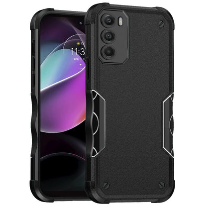 For Motorola Moto G 5G 2022 Tough Shockproof Hybrid Heavy Duty Dual Layer TPU Bumper Rugged Rubber Defend Armor Black Phone Case Cover