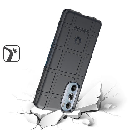 For Motorola Edge+ 2022 /Edge Plus Rugged Shield Hybrid TPU Thick Rough Armor Tactical Matte Grip Silicone Texture  Phone Case Cover