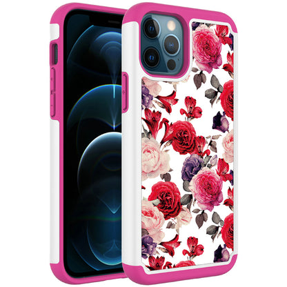 For Apple iPhone 13 Mini (5.4") Beautiful Design Tuff Hybrid Heavy Duty Sturdy Shockproof Full Body Soft TPU Hard Protective  Phone Case Cover