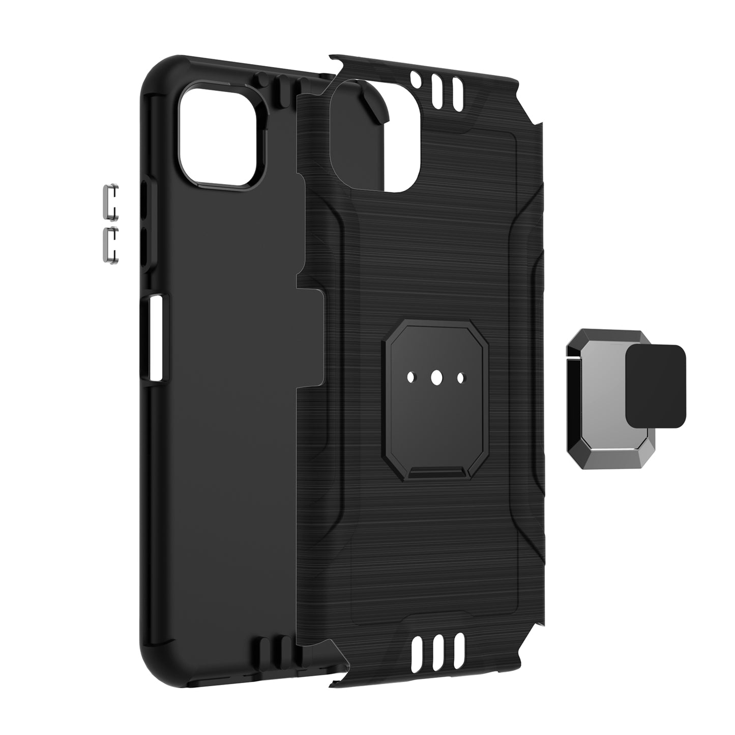 For Boost Mobile Celero 5G Hybrid Ring Holder Kickstand Shockproof Magnetic Design Rugged Bumper Armor Drop Protective  Phone Case Cover