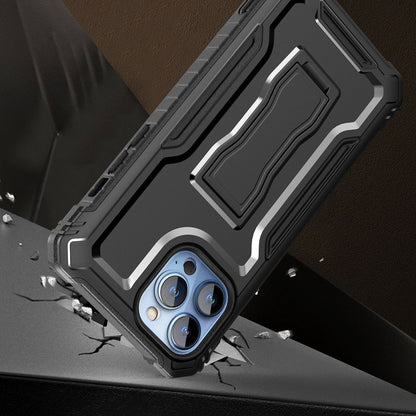 For Apple iPhone 12 Pro Max (6.7") Combo Shell 3in1 & Holster with Kickstand, Belt Clip Armor Military Grade Drop Protection Black Phone Case Cover