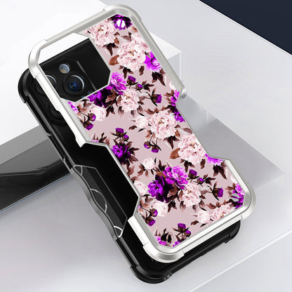 For Apple iPhone 11 (6.1") Fashion Design Tough Shockproof Hybrid Stylish Pattern Heavy Duty TPU Rubber Small Flowers Phone Case Cover
