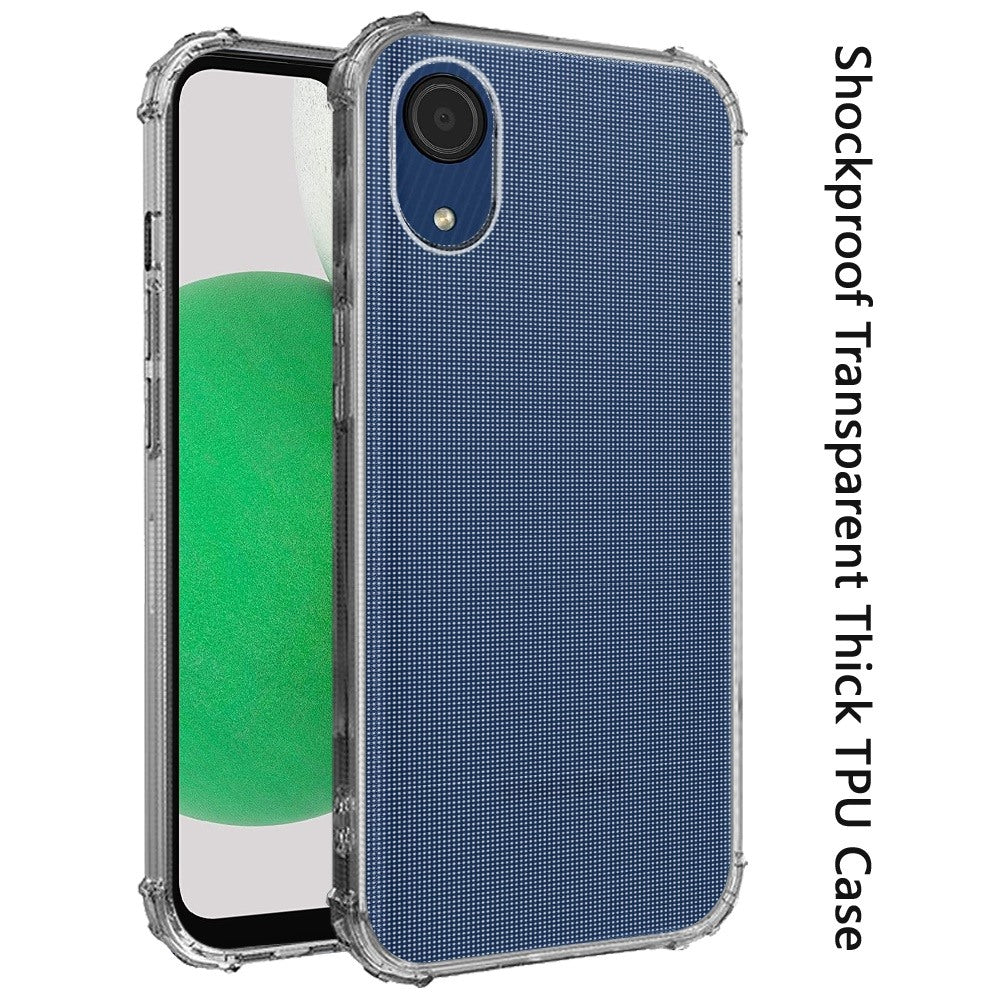For Samsung A03 Core Hybrid Transparent Thick Pure TPU Rubber Silicone 4 Corners Gel Shockproof Protective Slim Back Clear Phone Case Cover