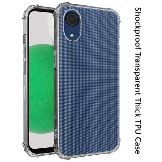 For Samsung A03 Core Hybrid Transparent Thick Pure TPU Rubber Silicone 4 Corners Gel Shockproof Protective Slim Back Clear Phone Case Cover