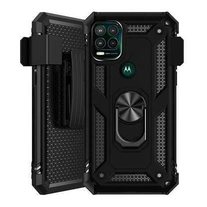 For Motorola Moto G Pure with Belt Clip Holster Ring Stand Holder, Military Grade Fit Magnetic Car Mount Shockproof Hybrid Rugged  Phone Case Cover