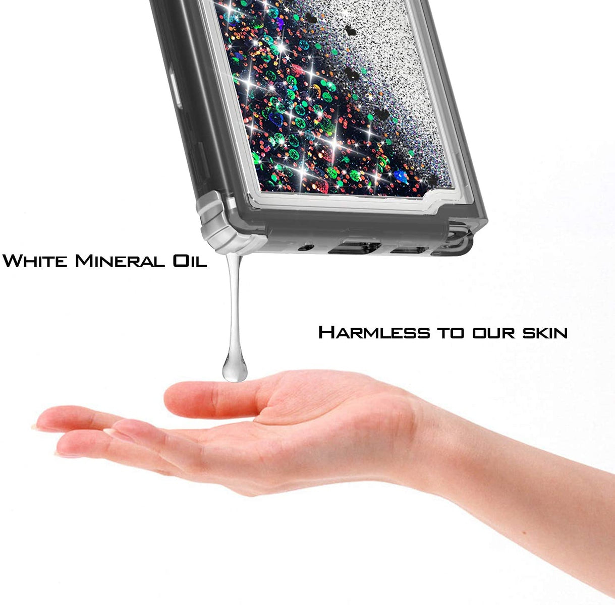 For Apple iPhone 13 Mini (5.4") Hybrid Liquid Glitter 3D Bling Quicksand Flowing Sparkle Hard Shockproof 3in1 TPU Heavy Duty  Phone Case Cover