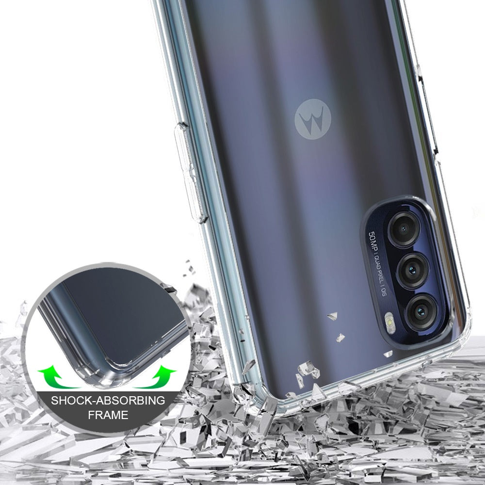 For Motorola Moto G Stylus 5G 2022 Hybrid Slim Crystal Clear Transparent Shock-Absorption Bumper Hard PC Back Frame  Phone Case Cover