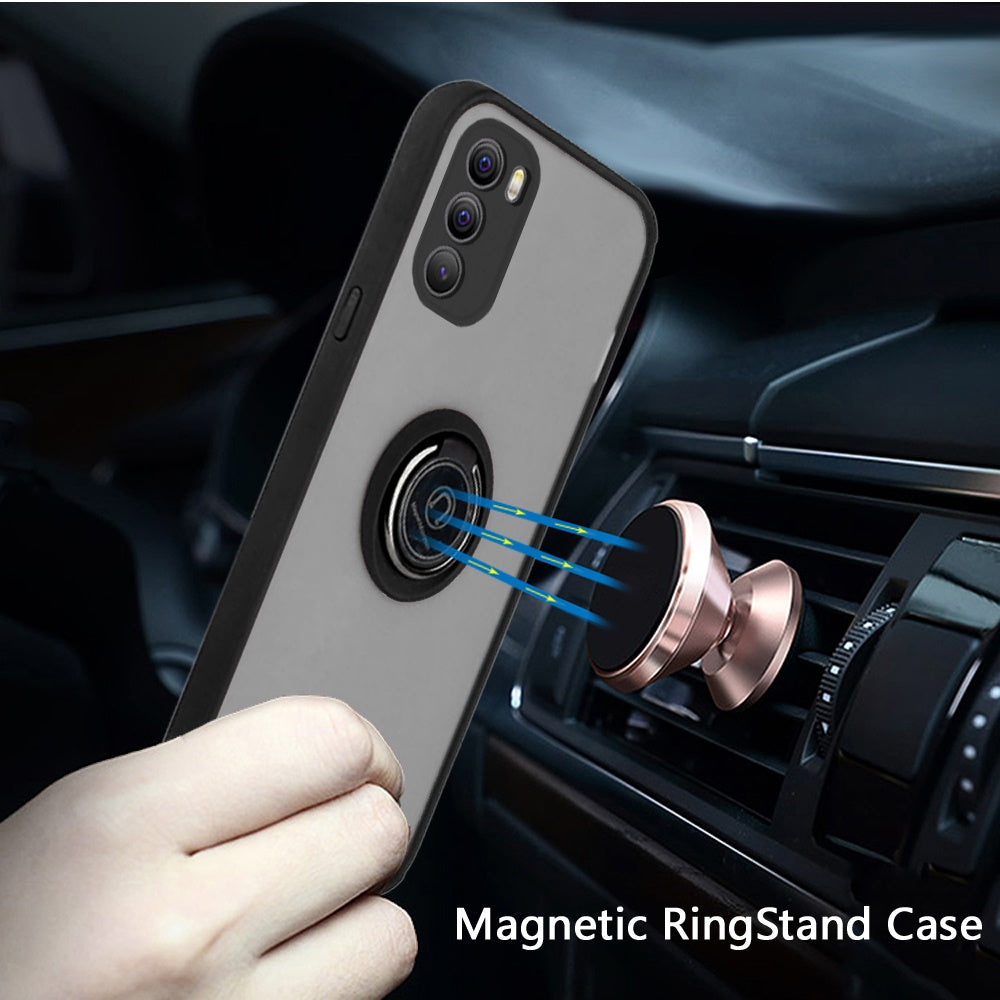 For Motorola Moto G Stylus 2022 HybridPC & TPU Shockproof with 360° Rotation Ring Magnetic Stand & Covered Camera  Phone Case Cover
