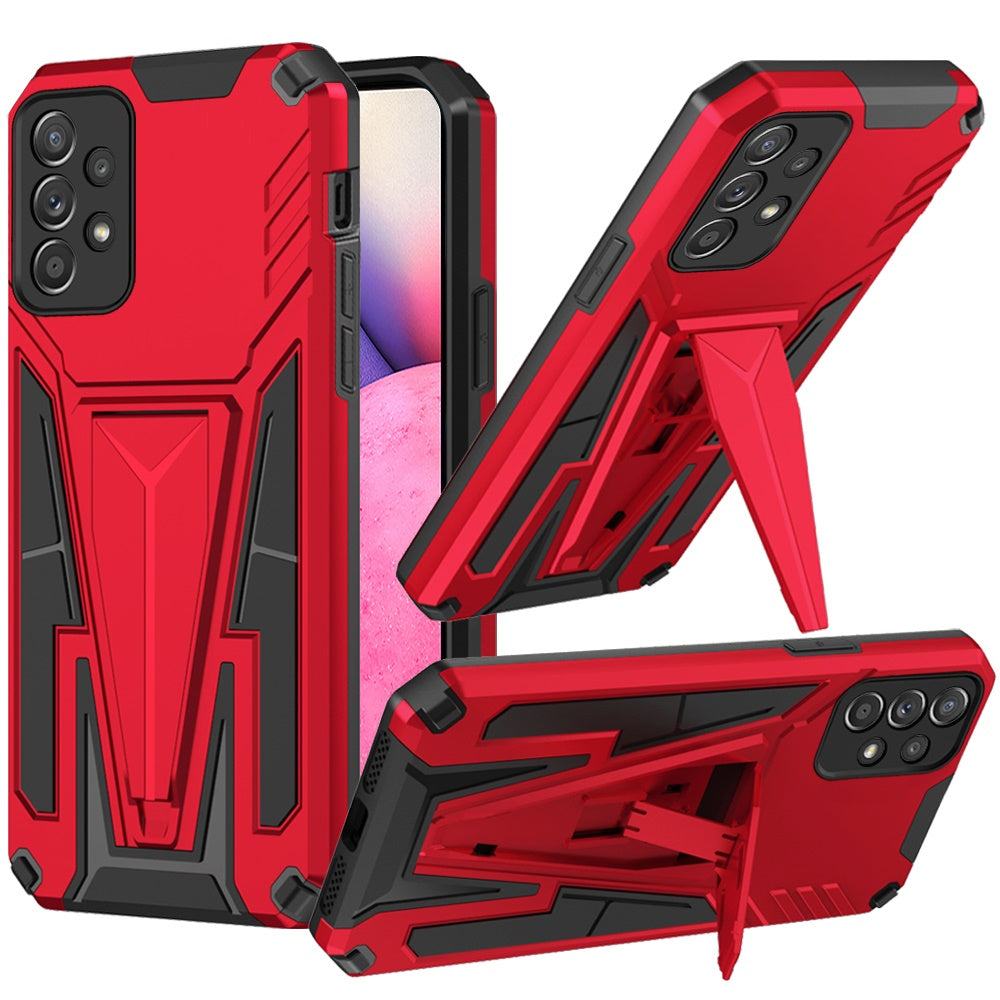 For Samsung Galaxy A33 5G Heavy Duty Protection Hybrid Built-in Kickstand Rugged Shockproof Military Grade Dual Layer Full Body  Phone Case Cover