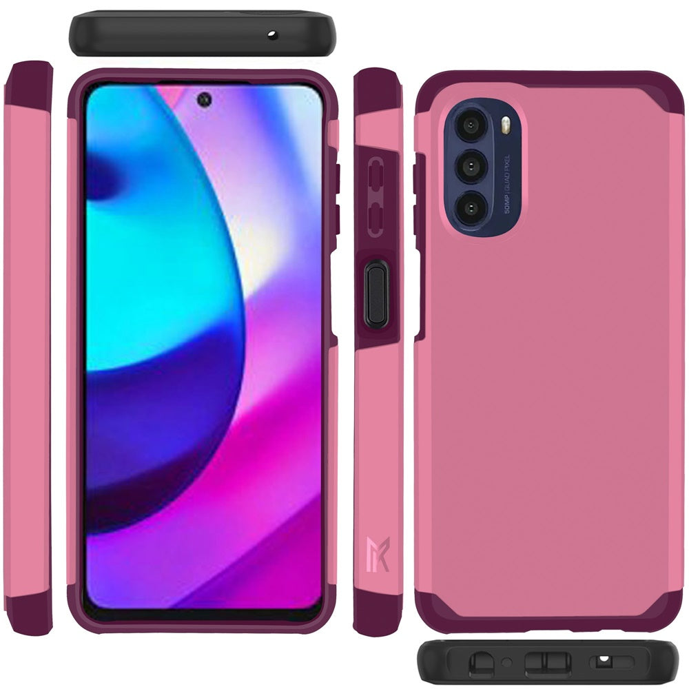 For Motorola Moto G 5G 2022 Slim Corner Protection Shock Absorption Hybrid Dual Layer Hard TPU Rubber Armor Defender  Phone Case Cover