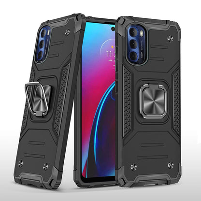 For Motorola Moto G Stylus 2022 4G Armor Hybrid Ring Holder Kickstand Shockproof Heavy-Duty Durable Rugged  Phone Case Cover