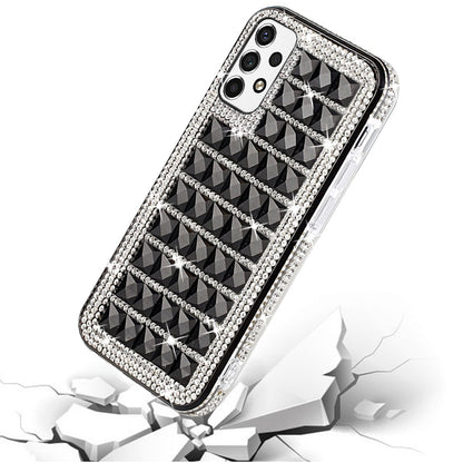 For Samsung Galaxy A33 5G Luxury 3D Bling Diamonds Rhinestone Jeweled Shiny Crystal Hybrid TPU Bumper Hard PC  Phone Case Cover