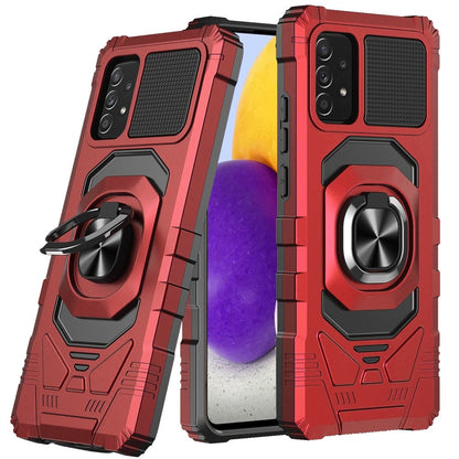 For Samsung Galaxy A73 5G Hybrid Dual Layer with Rotate Magnetic Ring Stand Holder Kickstand, Rugged 2in1 Shockproof  Phone Case Cover