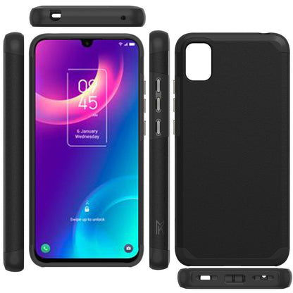 For TCL 30 Z Graphic Design Flower Pattern Hard PC Soft TPU Silicone Protection Hybrid Shockproof Armor Rugged Bumper  Phone Case Cover