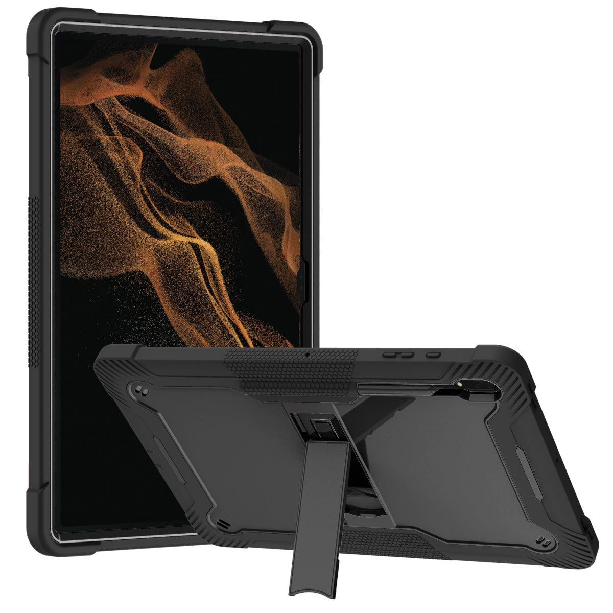 Case for Apple iPad 9th /8th /7th Gen 10.2 inch (2021) Tough Tablet Strong with Kickstand Hybrid Heavy Duty High Impact Shockproof Stand Black Tablet Cover