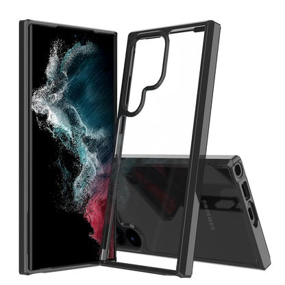 For Samsung Galaxy S23 /Plus /Ultra Hybrid Transparent Clear Acrylic Back Hard PC & TPU Protective Bumper Extra Shock-Absorb  Phone Case Cover