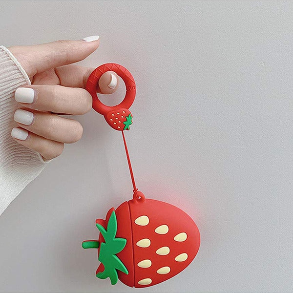 For Apple AirPods 3 (2021) Hybrid Cute 3D Fun Design Silicone Skin Cartoon Animal with Keychain Holder Rubber TPU Soft  Phone Case Cover