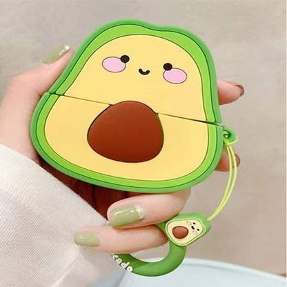 For Apple AirPods 3 (2021) Hybrid Cute 3D Fun Design Silicone Skin Cartoon Animal with Keychain Holder Rubber TPU Soft  Phone Case Cover