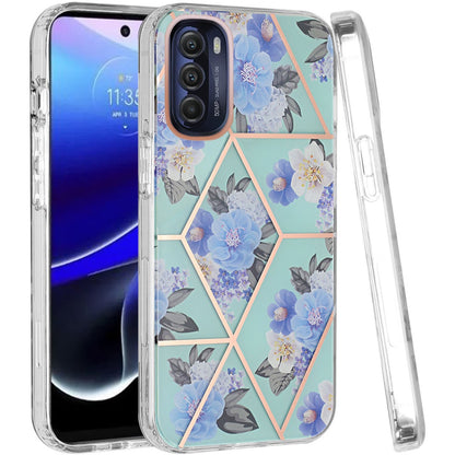 For Motorola Moto G Stylus 5G 2022 Fashion Floral IMD Design Flower Pattern Hybrid Hard PC Rubber TPU Slim Shockproof  Phone Case Cover