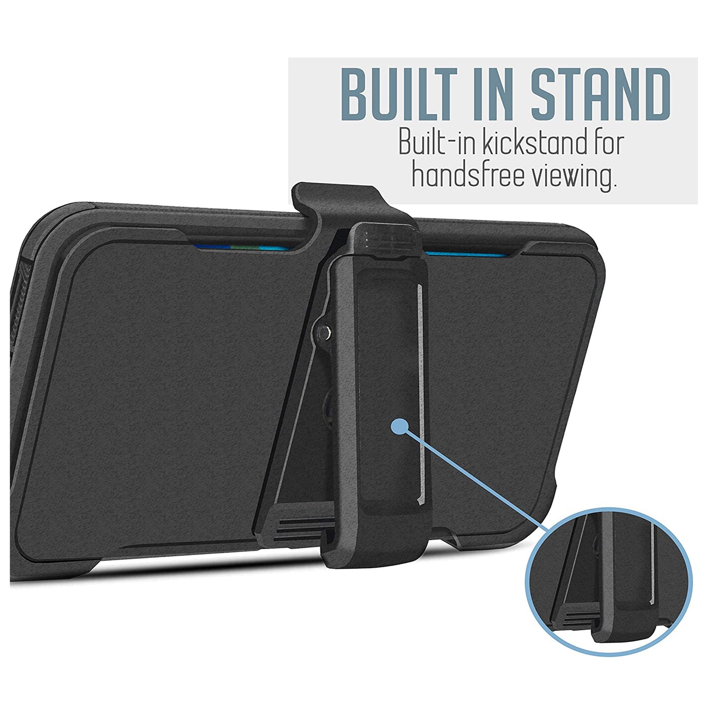 For Samsung Galaxy A54 5G Heavy Duty Rugged Shockproof Protection Hybrid Kickstand with Swivel Belt Clip Holster Black Phone Case Cover