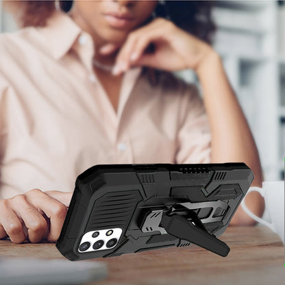 For Samsung Galaxy A33 5G Rugged Heavy Duty Dual Layers Hybrid Shockproof Protective Shell with Built in Clip Holder & Kickstand  Phone Case Cover